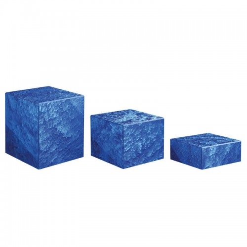 GB – SET OF 3 BLUE PEARL ACRYLIC CUBES 19×8, 21×16, 23×24 CM