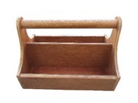 WOODEN COUNTER DISPLAY WITH BAR HANDLE 25 x 18 x 8 CM