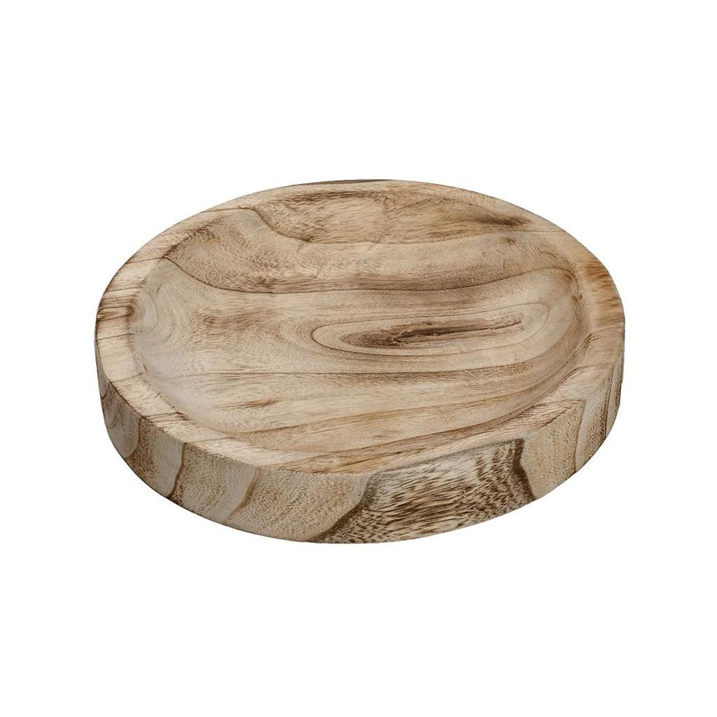 ESPIEL – WOODEN ROUND TRAY NATURAL 32 CM