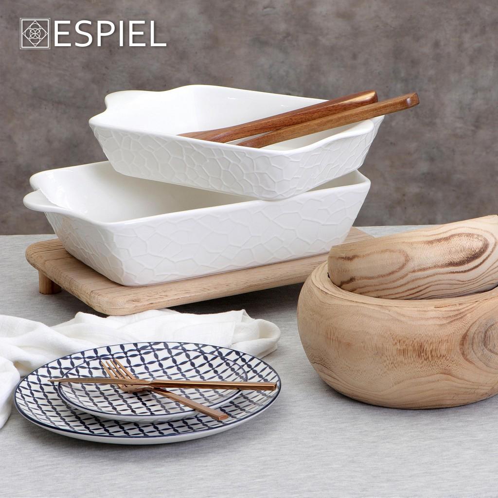 ESPIEL – WODDEN TRAY NATURAL WITH FEET 30 x 20 CM 247218