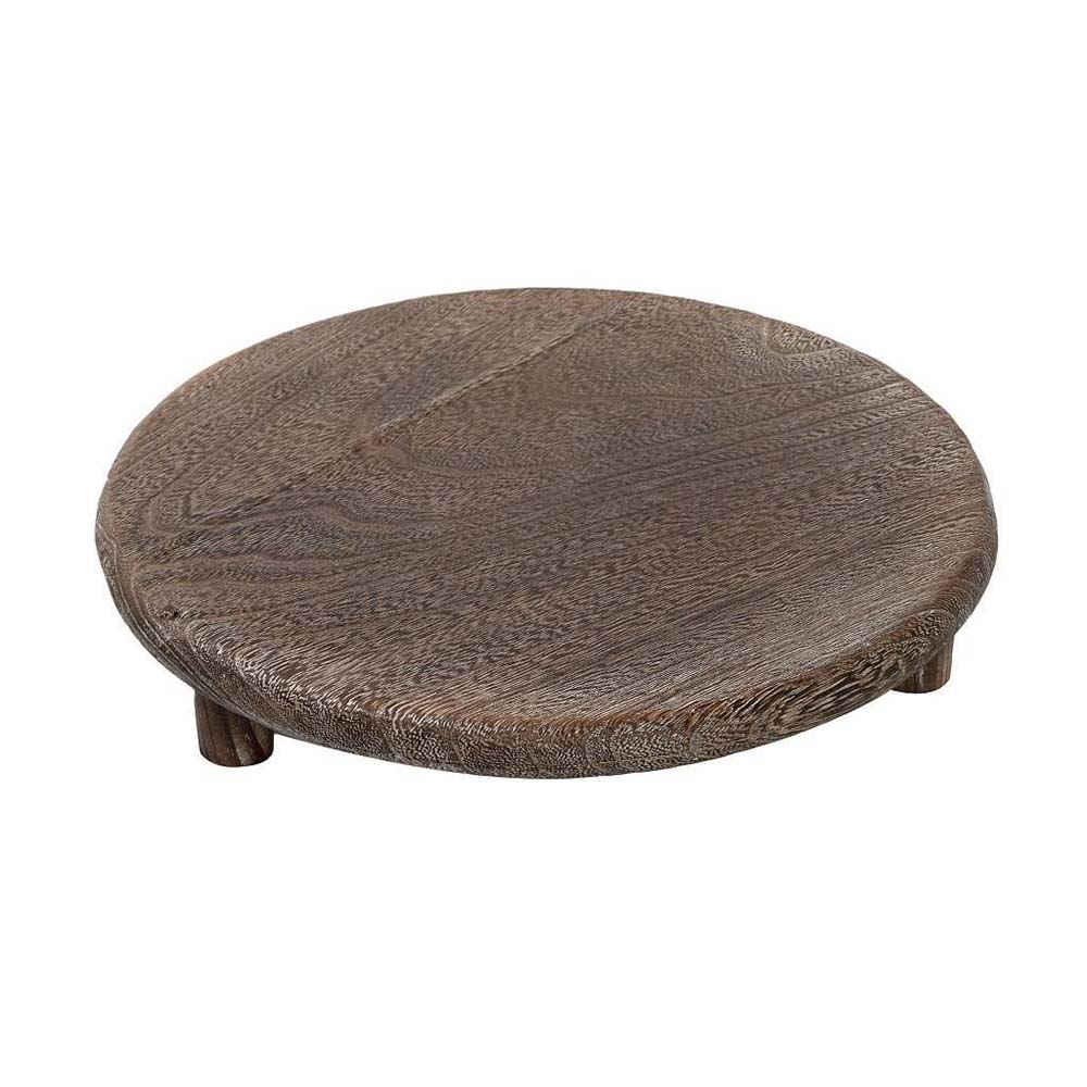 ESPIEL – WOODEN ROUND TRAY BROWN 30 CM