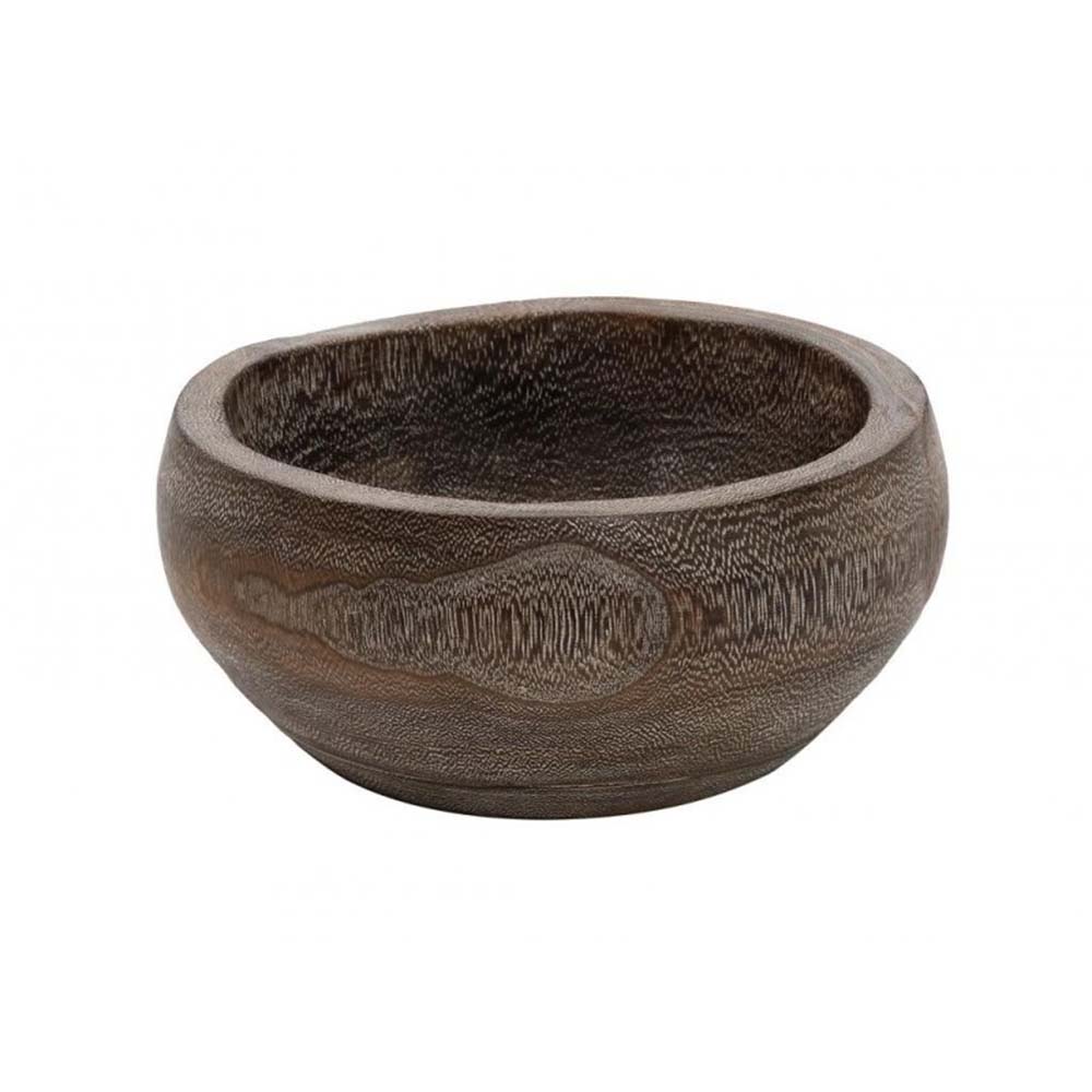 ESPIEL – BROWN WOODEN BOWL 25 CM X H 11 CM