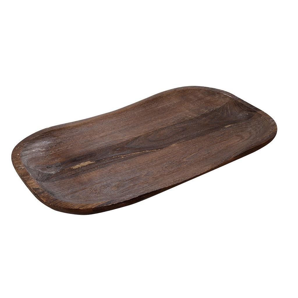 ESPIEL – WOODEN TRAY DARK BROWN 70 x 40 CM