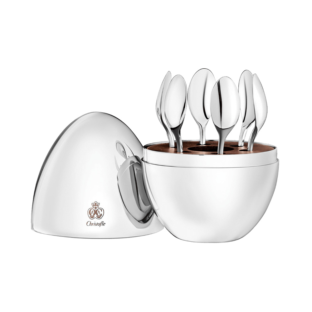 Mood Silver Espresso Spoon Set for 6 people Christofle