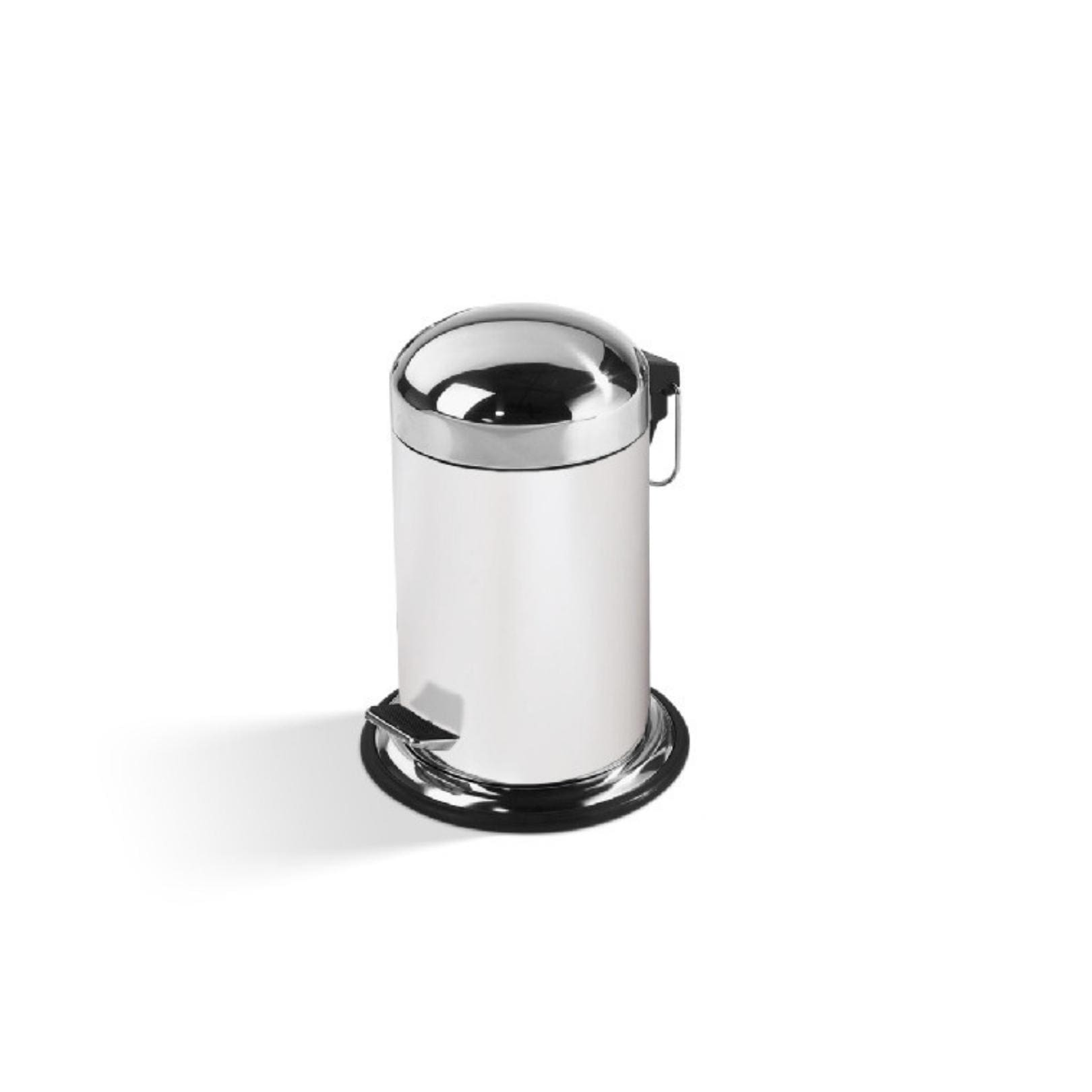 Pedal Pedal bin white / stainless steel polished Te 30 Decor Walther