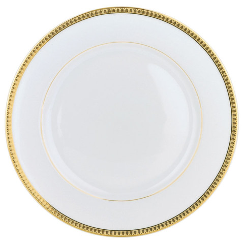 Dinner plate Malmaison Impériale Porcelain Gold Christofle