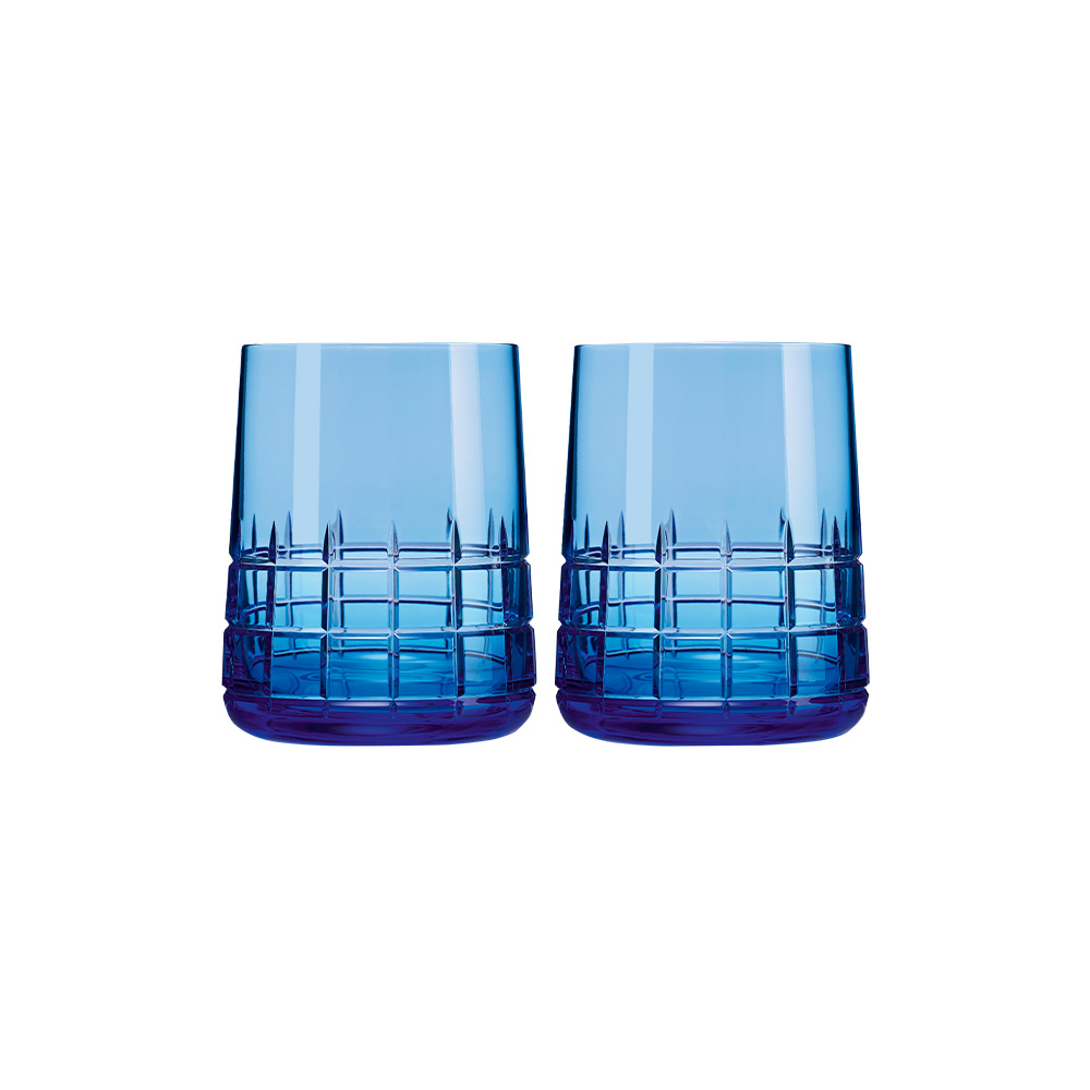 Set of 2 crystal water glasses Graphik