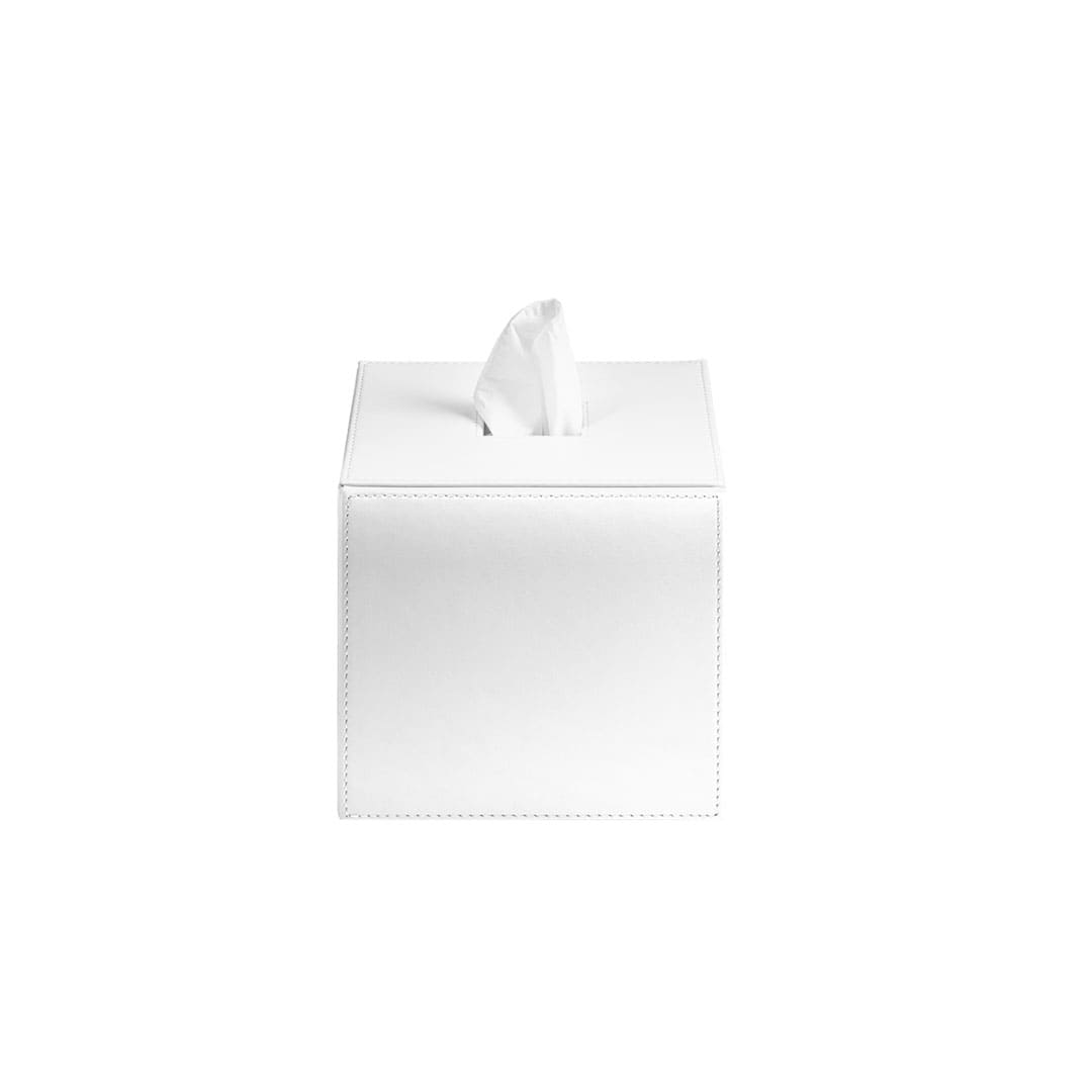 Tissue box square artificial leather white Kb 41 Decor Walther