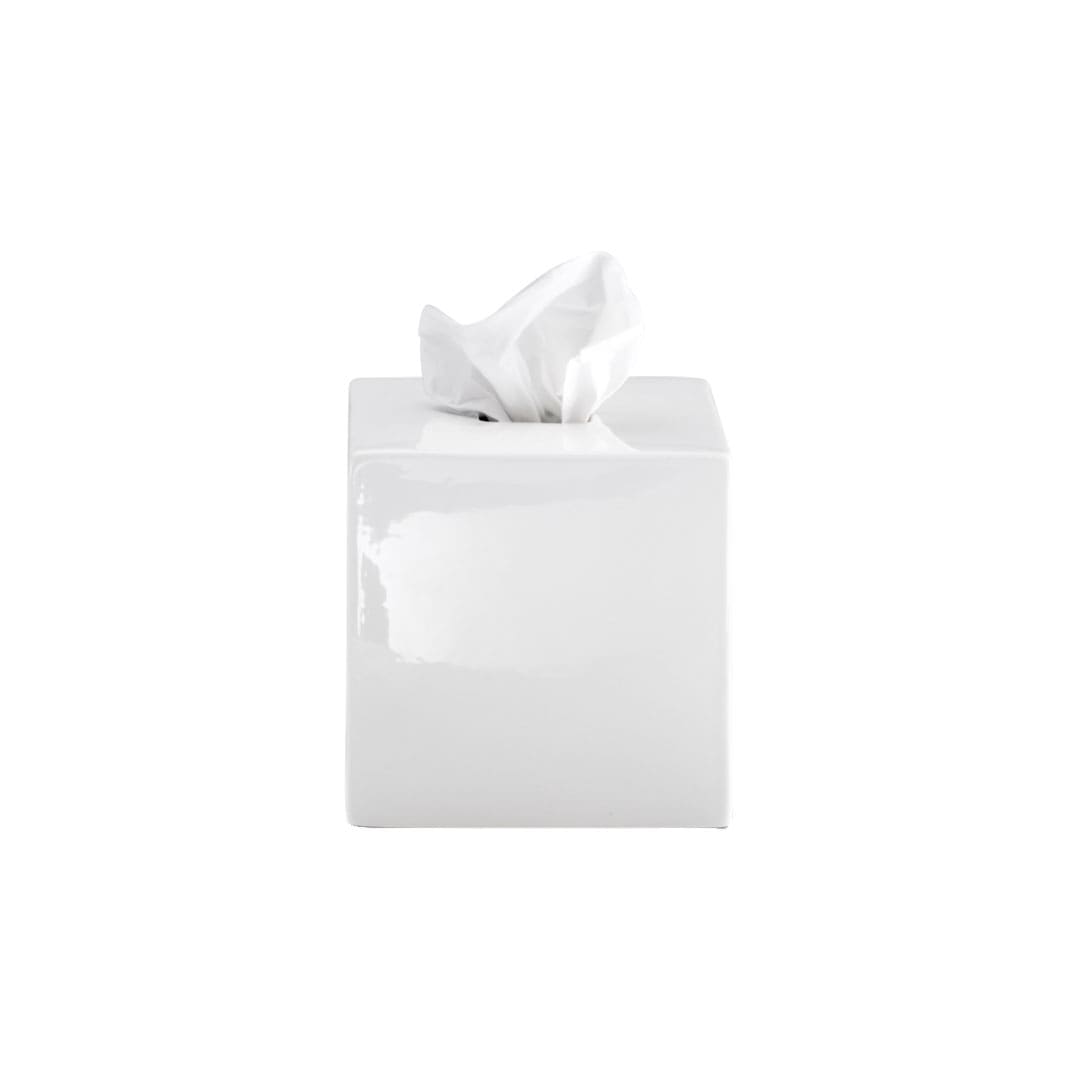 KB 89 Tissue box square – Ceramic white Décor Walther