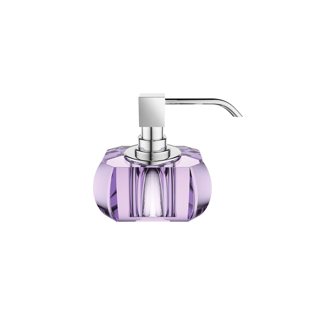 Soap dispenser violet/chrome Kristall Decor Walther