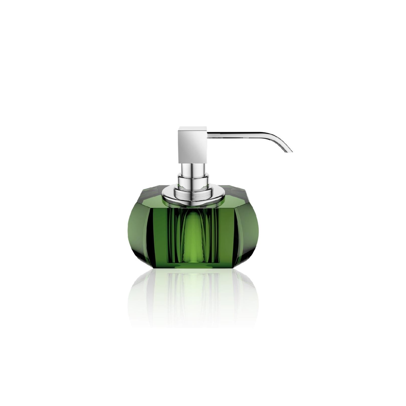 Soap dispenser english green/chrome Kristall Decor Walther