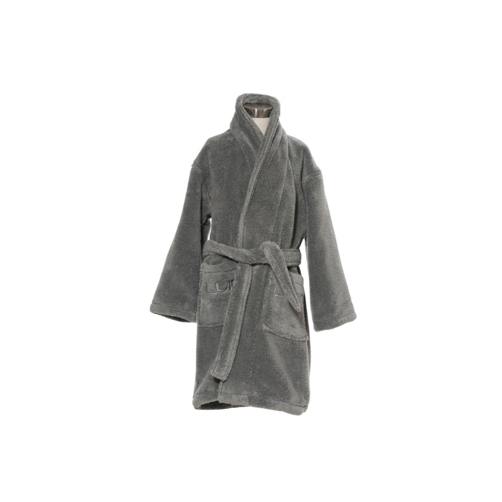 Kids bathrobe 150 cm 10-12 yrs. granite Luin Living Your Home Your Spa