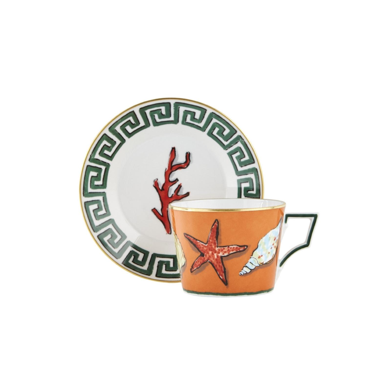 Tea cup with saucer 2 pcs. IL Viaggio Di Nettuno Ginori 1735