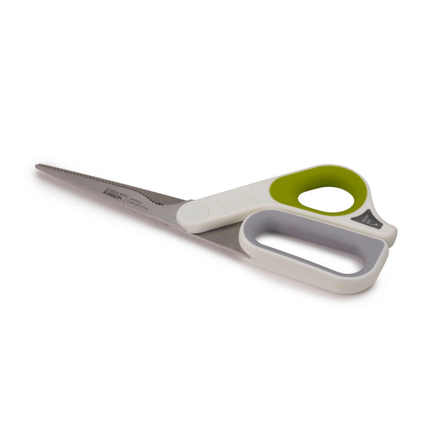 Kitchen scissors with integrated thumb grip Joseph Joseph
