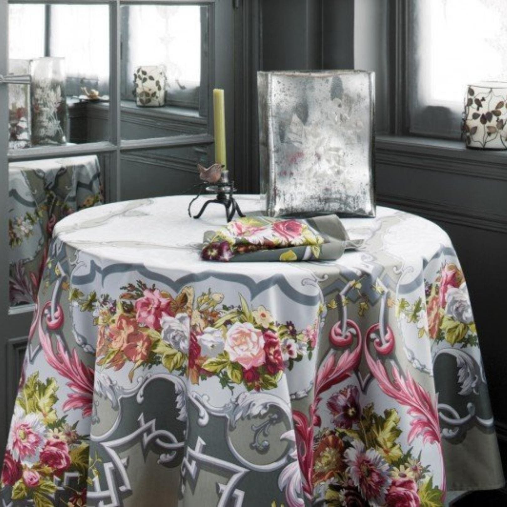 Tablecloth Arne grey 170×170 cm Beauville