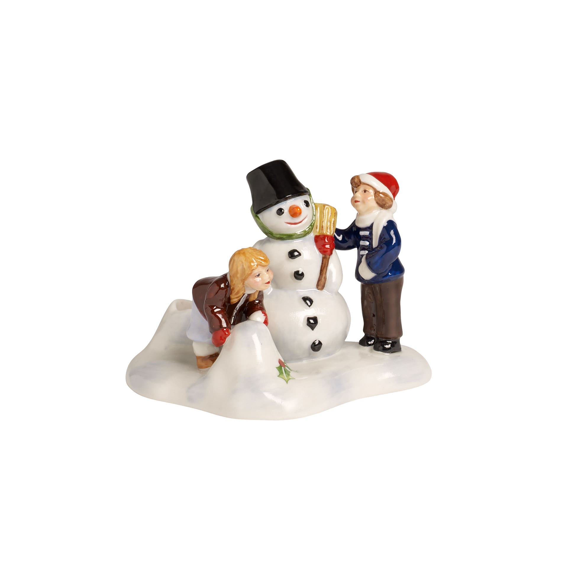 North Pole Express children and snowman porcelain candleholder VilleroyBoch