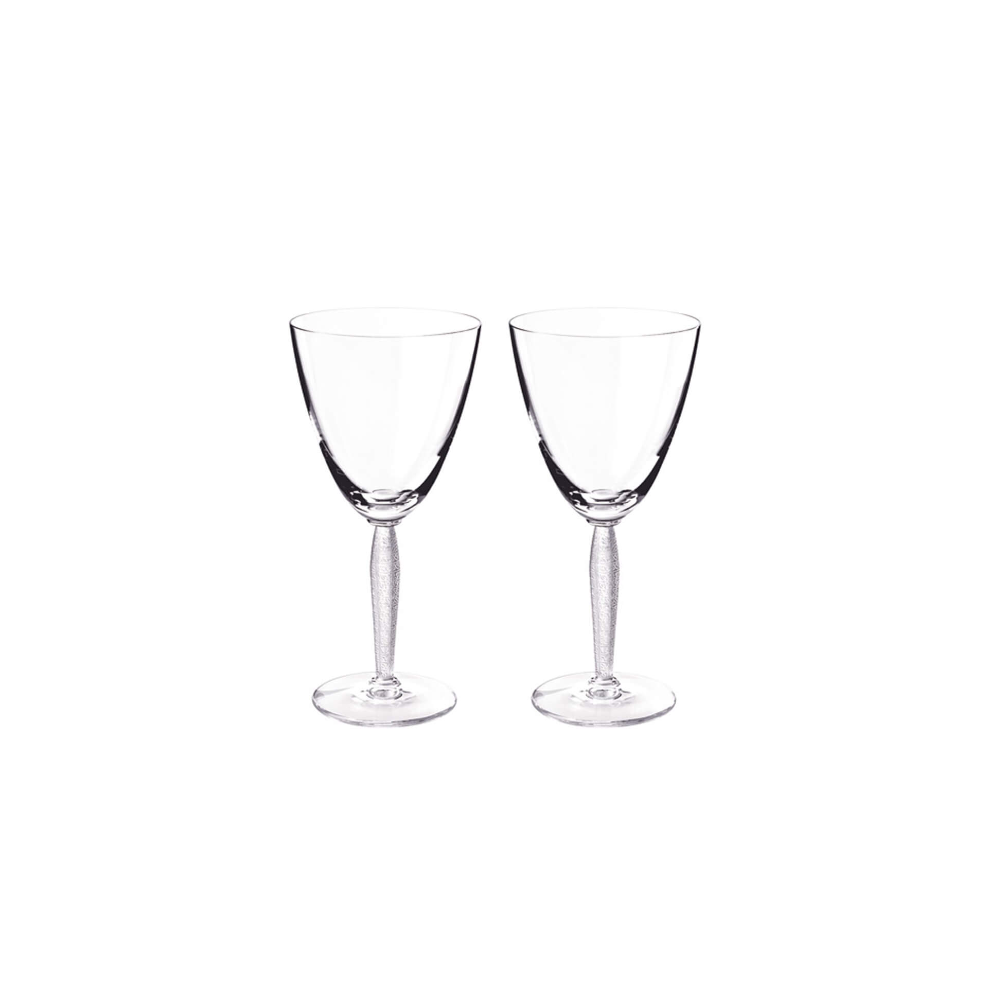 Set of 2 Louvre Wine Glasses Lalique
