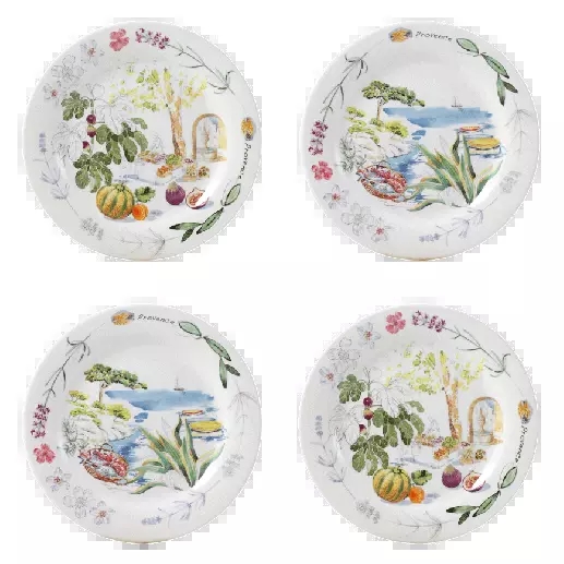 S/4 Canape Plates Assorted Provence  16,5 cm Gien