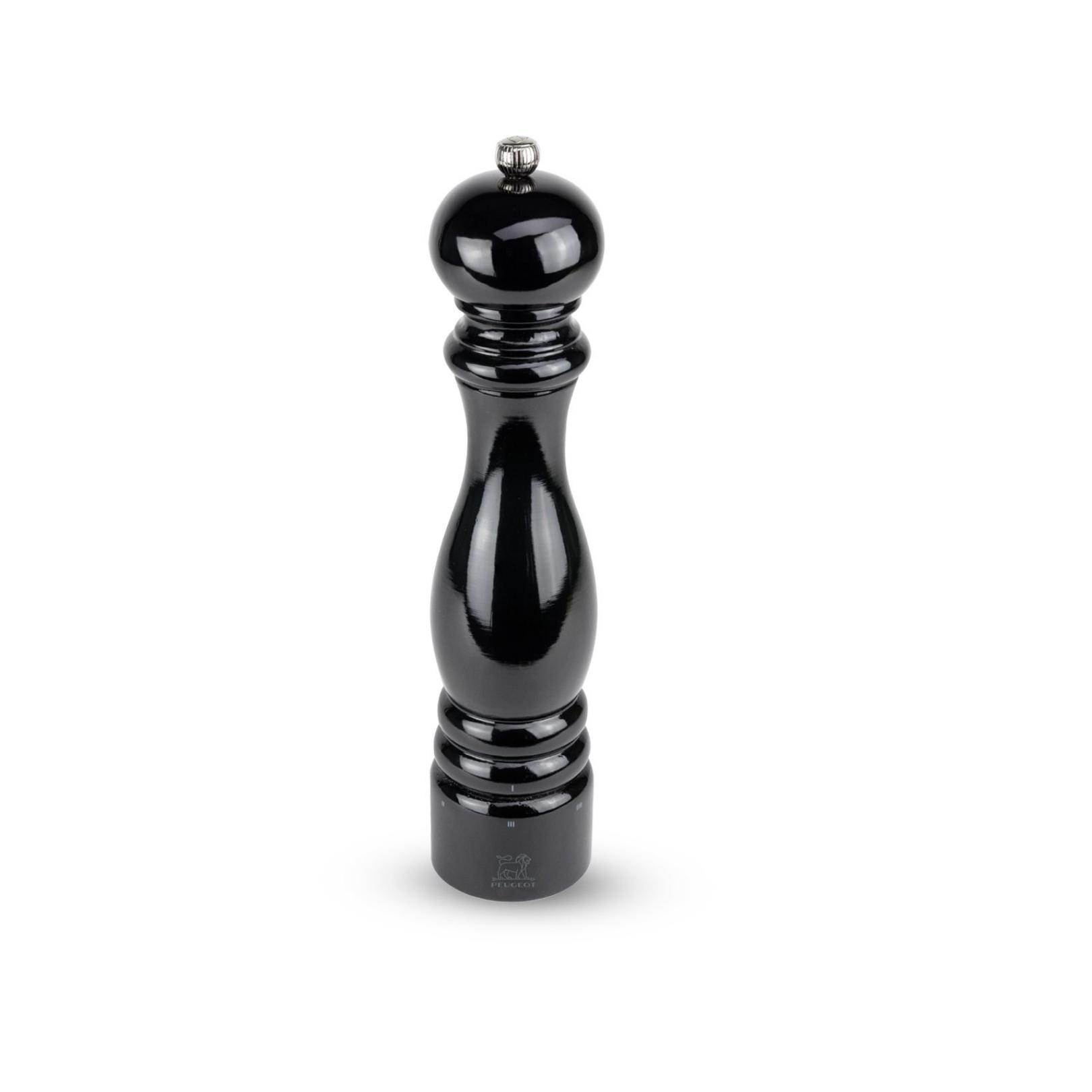 Pepper Mill Wood Black Lacquered 30 cm Peugeot