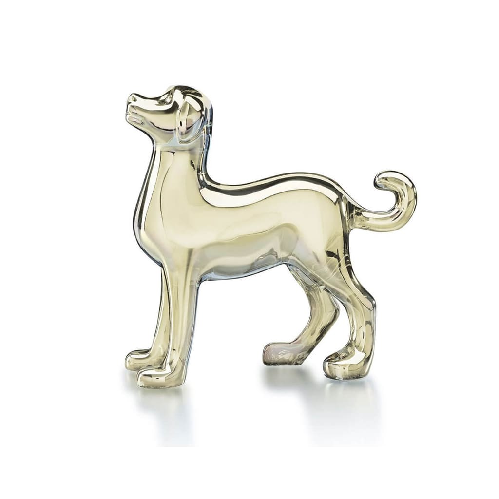 Zodiaque Dog Gold Figurine  Baccarat