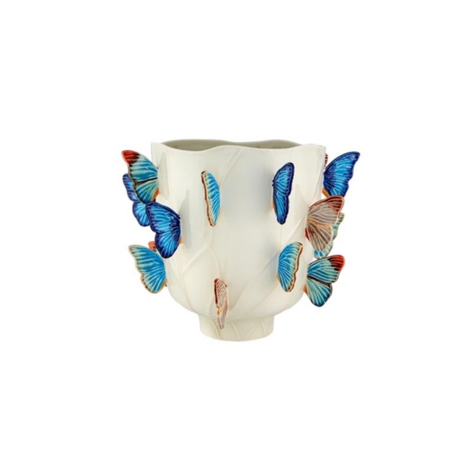 Cloudy Butterflies Vase 40 cm Bordallo Pinheiro