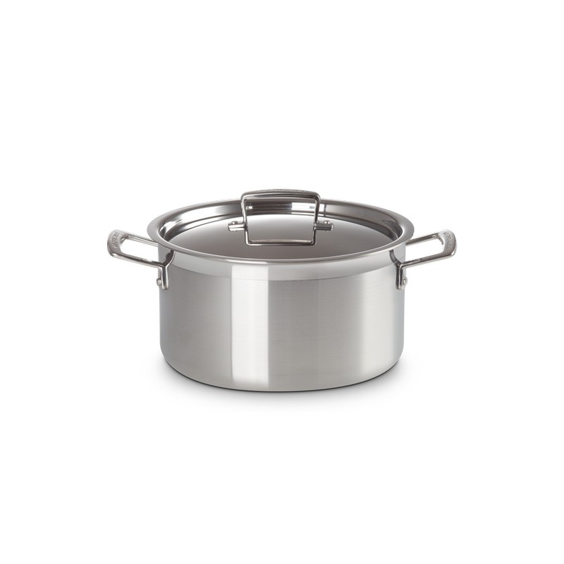 3-PLY Stainless Steel Deep casserole Le Creuset