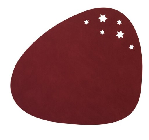 Table Mat Curve Star L Nupo Red