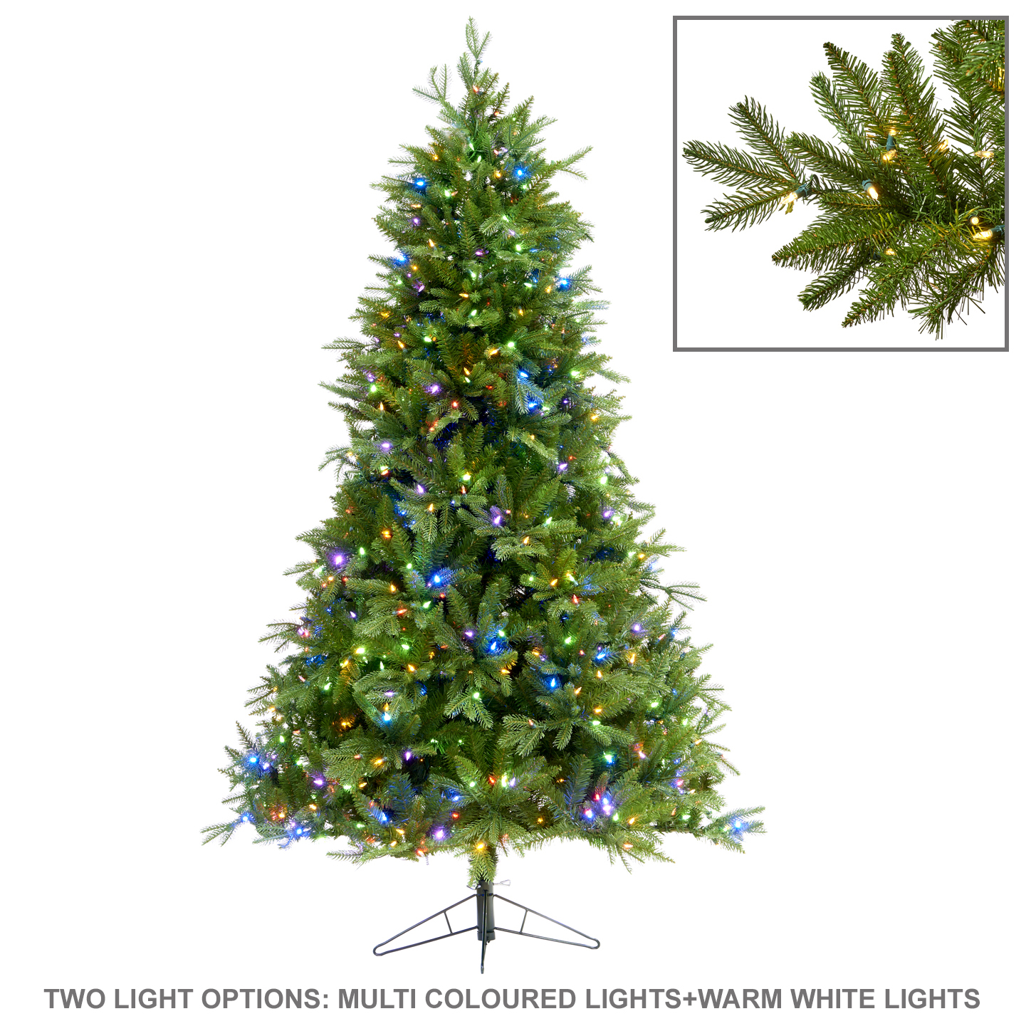 800 multi led pine tree grn 213 cm