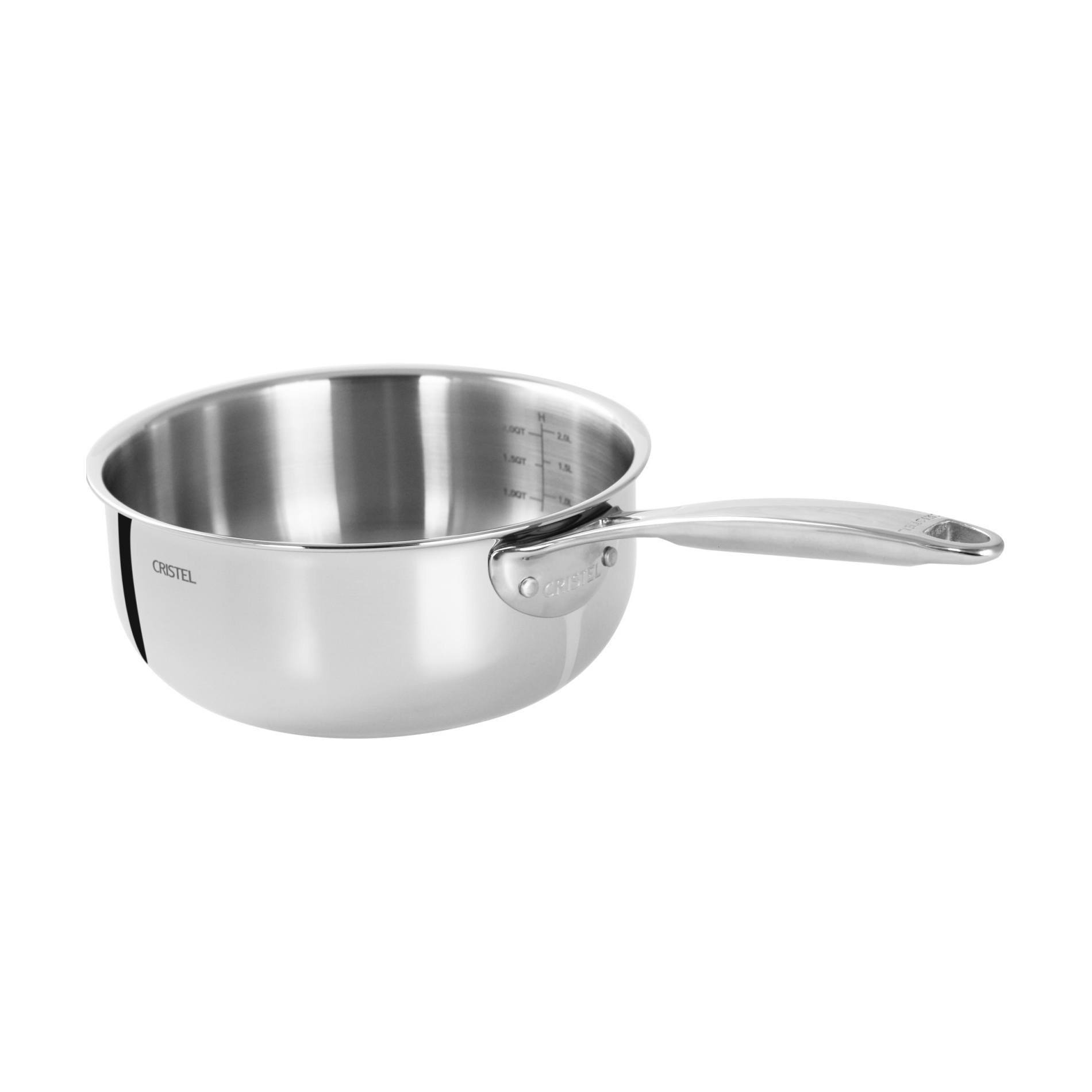 Castel Pro sauté pan with fixed handle 20 cm stainless steel Cristel