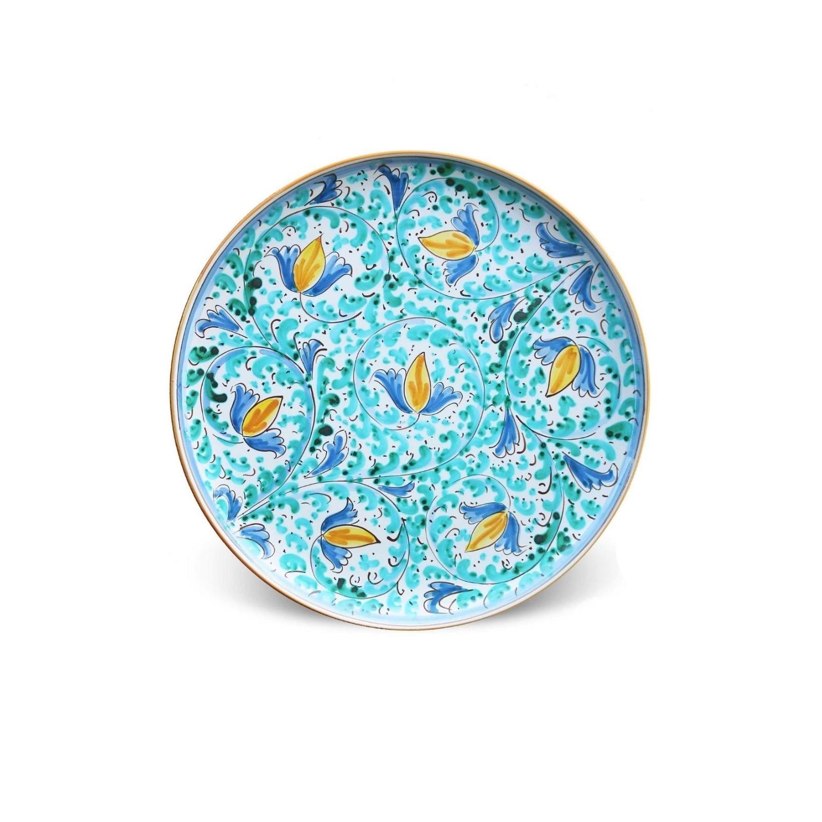 Decorated caltagirone ceramic serving plate – Capopassero