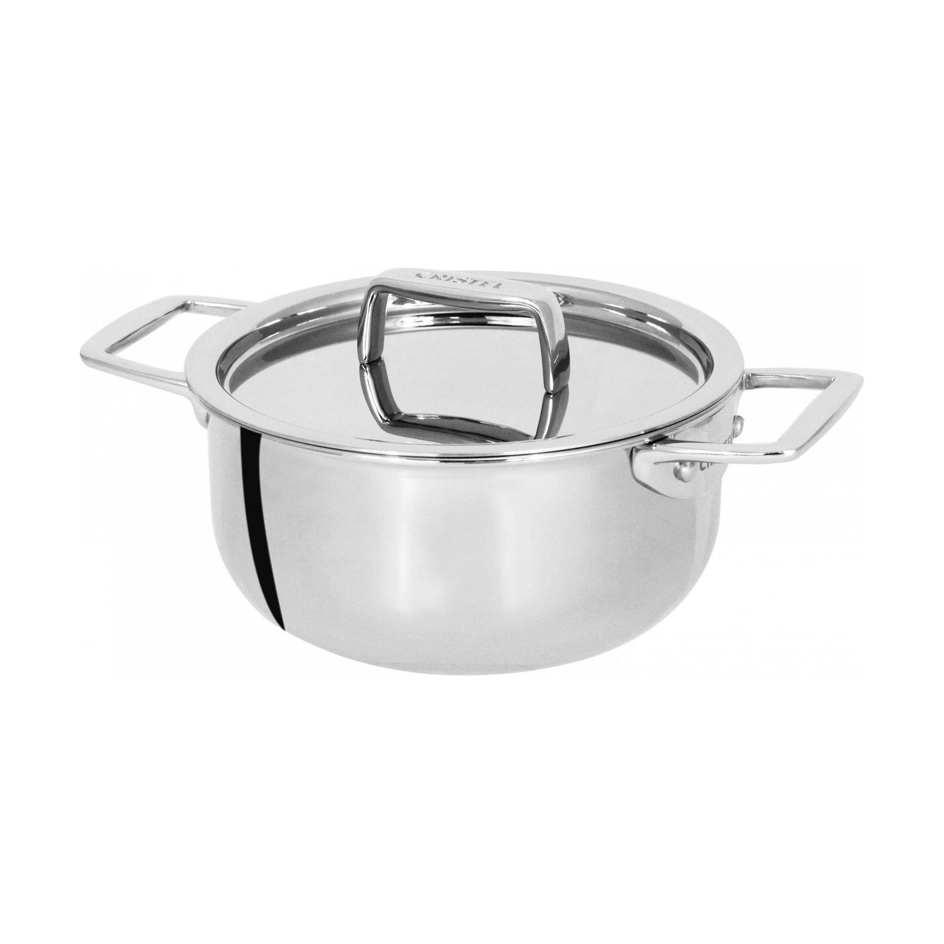 Castel Pro stewpan with lid 12 cm stainless steel Cristel