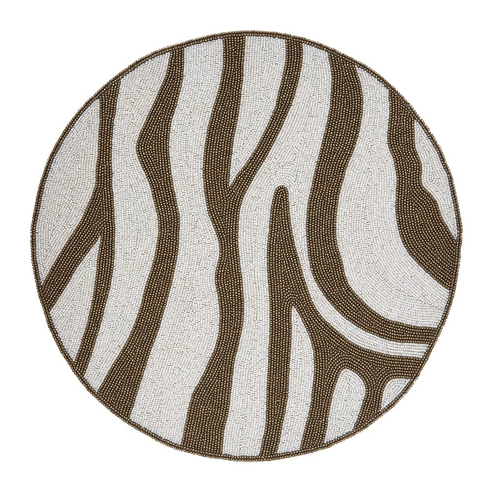 Zebra placemat brown Joanna Buchanan