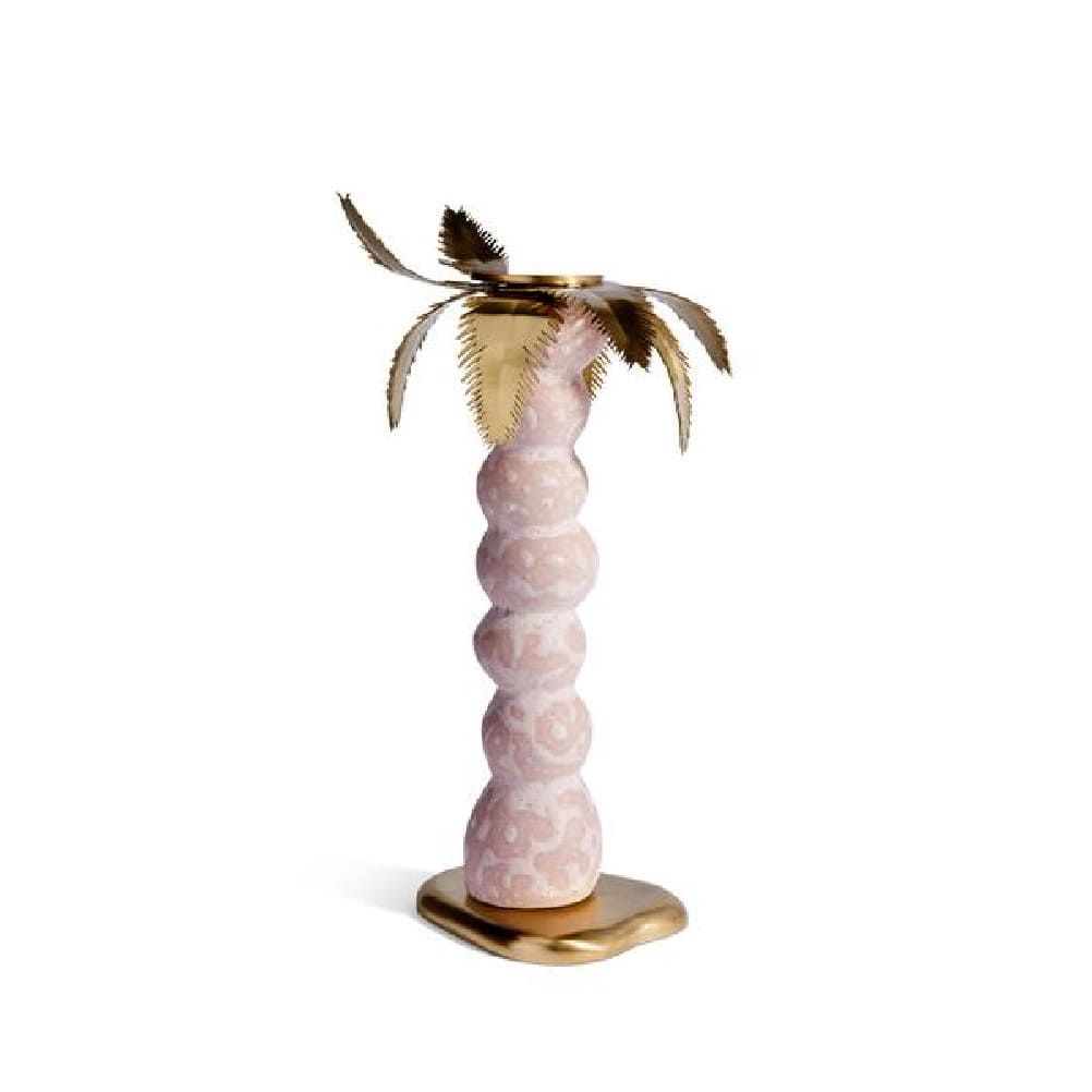 Palm candlestick small pink Haas LObjet