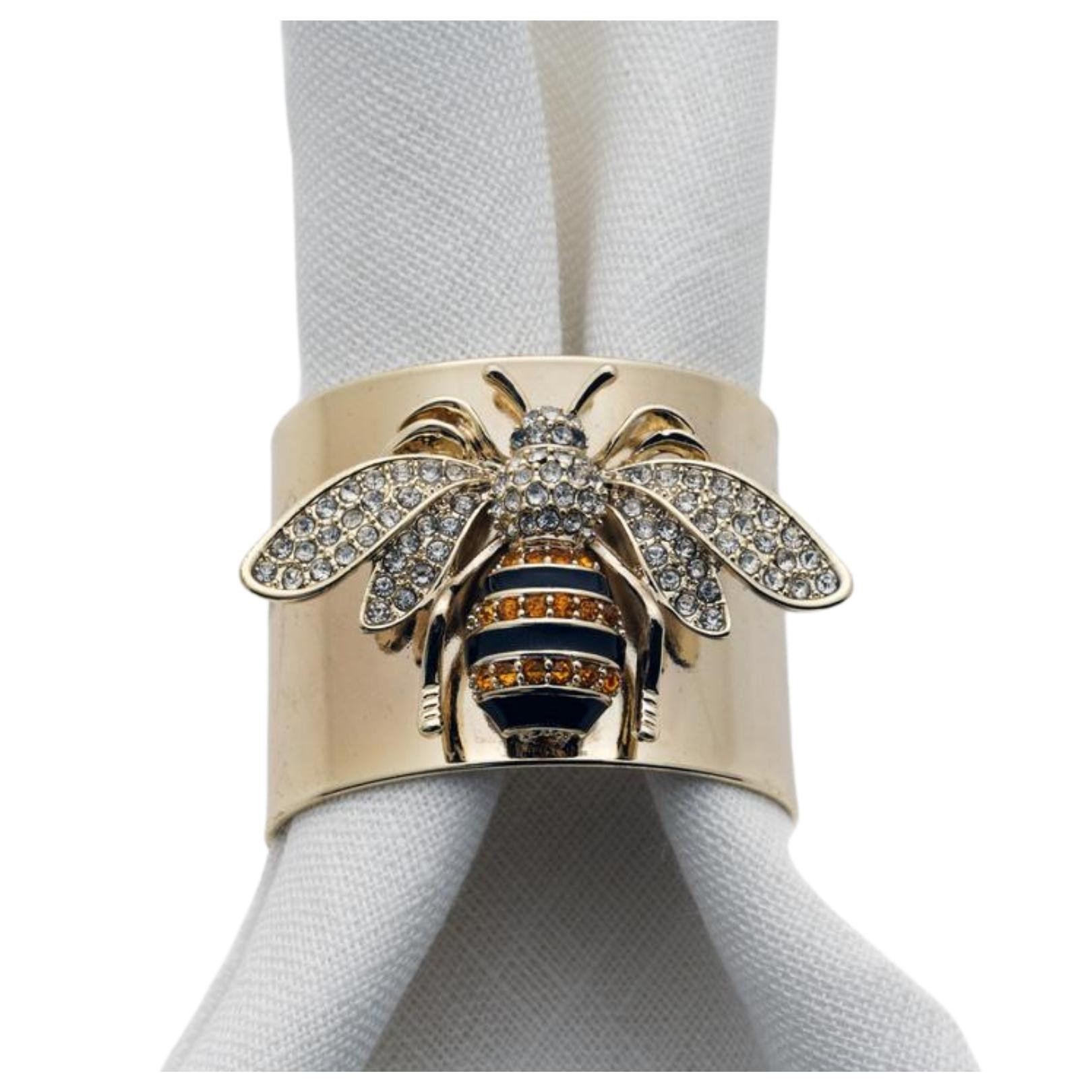 Stripey bee napkin rings set 2 pcs. Joanna Buchanan