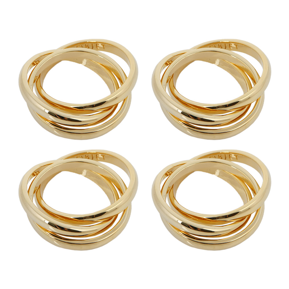 Napkin jewels set of 4 Three Ring LObjet