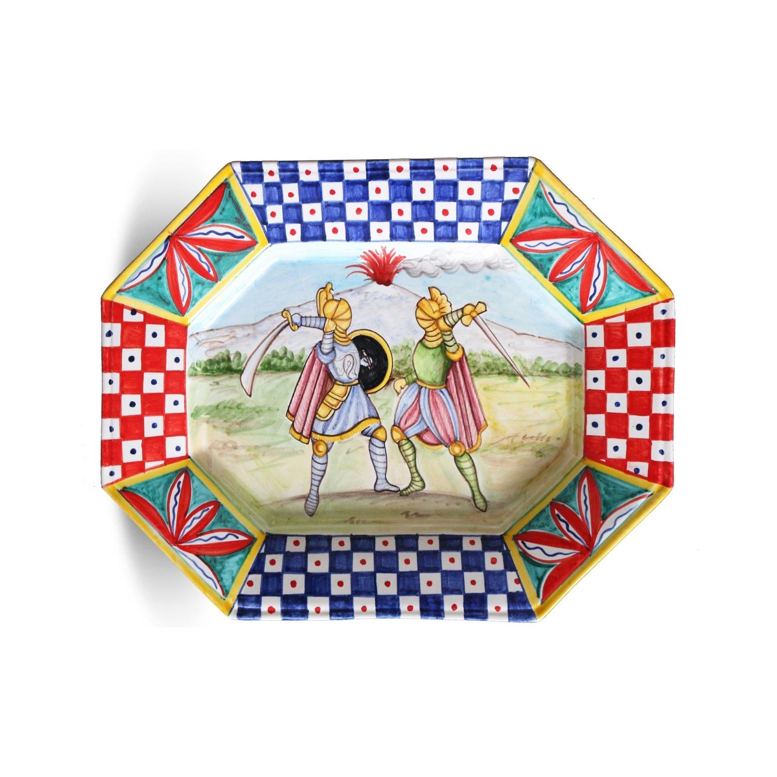 Sicilian ceramic octagonal serving plate – Paladini