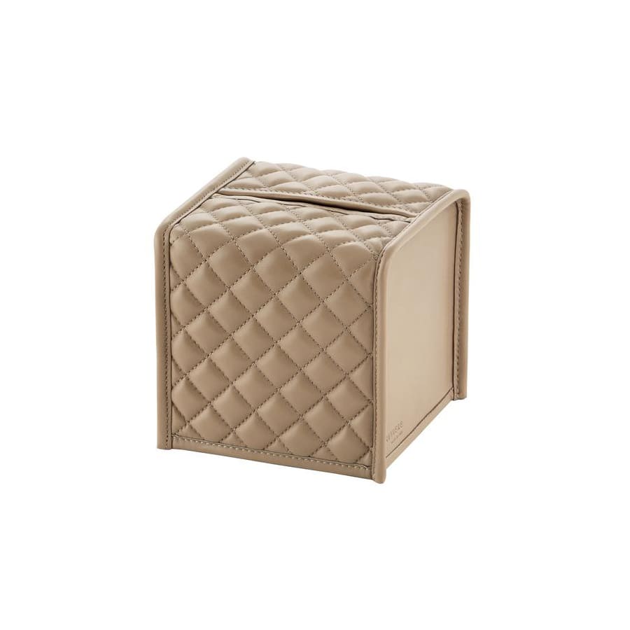 Vanity square tissue box Taupe 13 cm Riviere