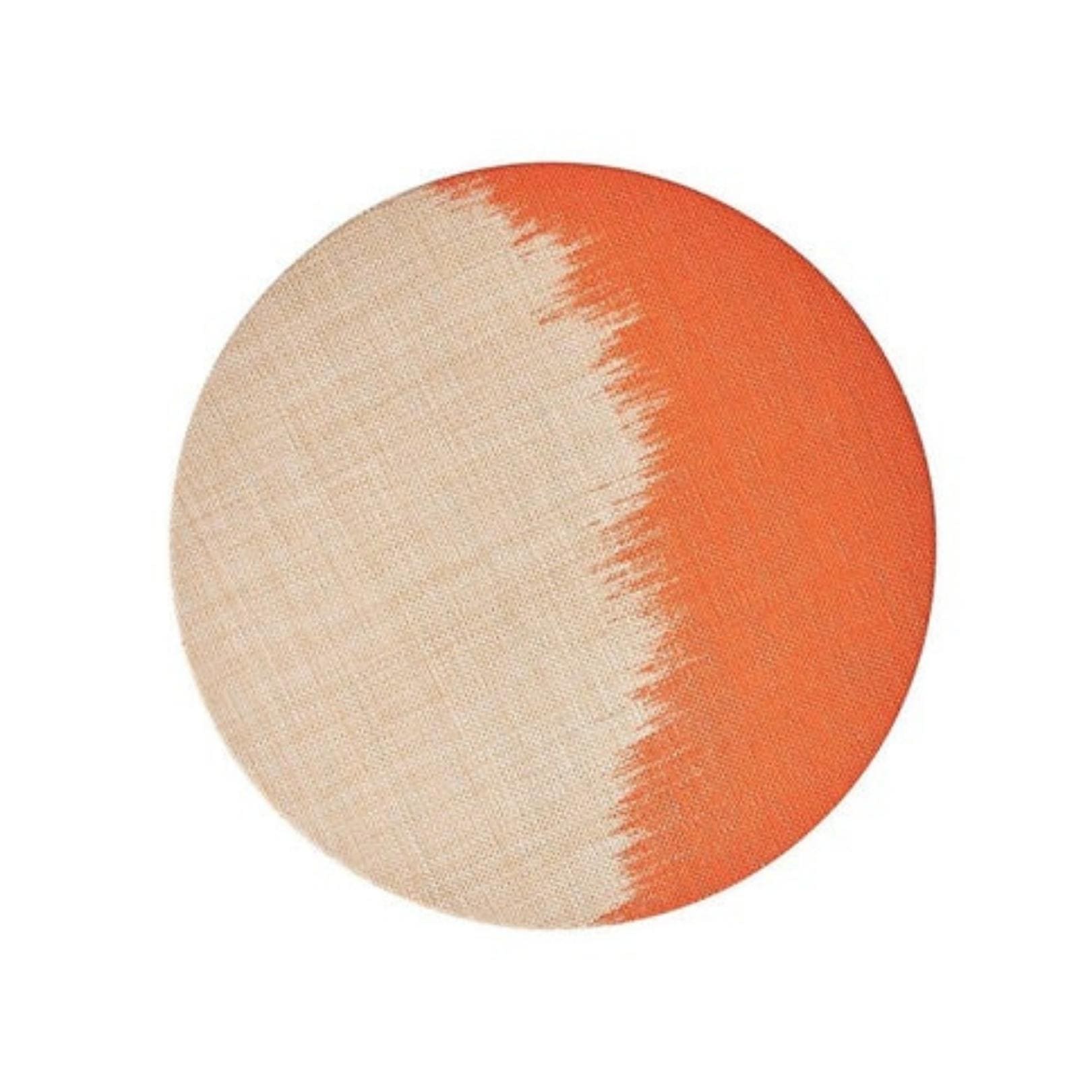 Placemat Brushstroke Natural/Orange Kim Seybert