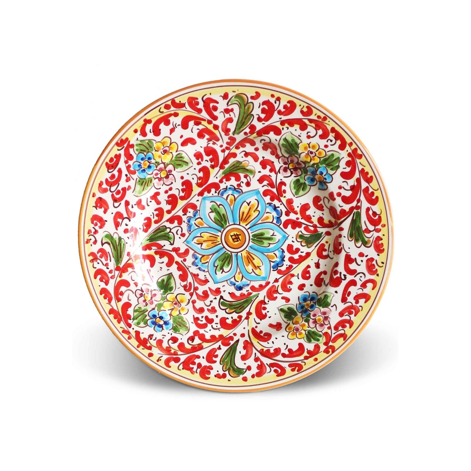 Flat plate decorated caltagirone ceramic – Sperlinga