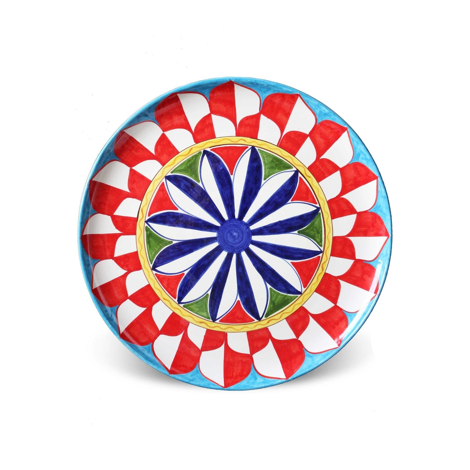 Decorated ceramic serving plate – sicilian cart Tiralloru