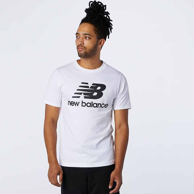 new balance stacked logo tee