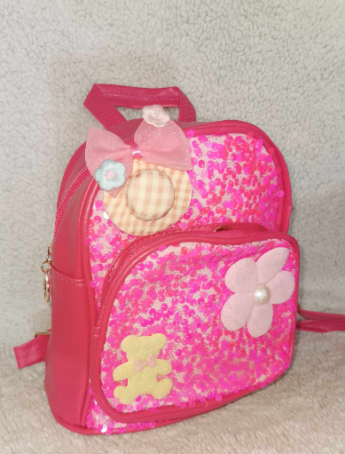 BAG ITALY 23/24 MONOC. WITH SEQUINS AND FLOWERS GIRL