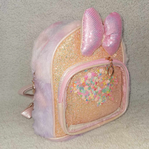 BAG ITALY 23/24 MONOC. WITH SEQUINS AND BOW GIRL