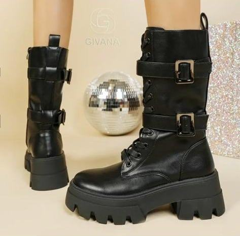 BOOTS GIVANA 23/24 MONOC. LEATHERETTE WITH CURLS