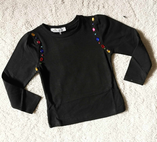 BLOUSE SWEET JUNIOR 23/24 MONOC. WITH COLORFUL BEADS GIRL