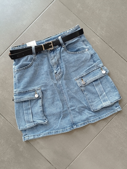 SKIRT MISS GOOD 24/24 MONOC. JEANS WITH POCKETS