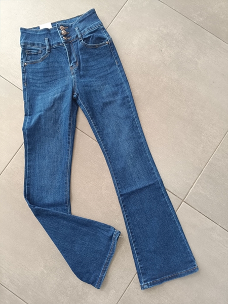 TROUSER MISS GOOD 24/24 MONOC. JEANS WITH 3 BUTTONS ON THE WAIST