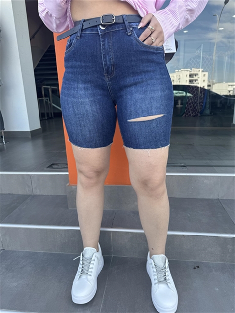 SHORT ADORO 24/24 ΜΟΝΟC. JEANS WITH A SLIT