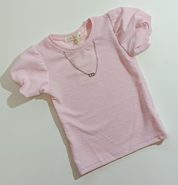 BLOUSE PINK SHELL 24/24 MONOC. EMBOSSED GIRL