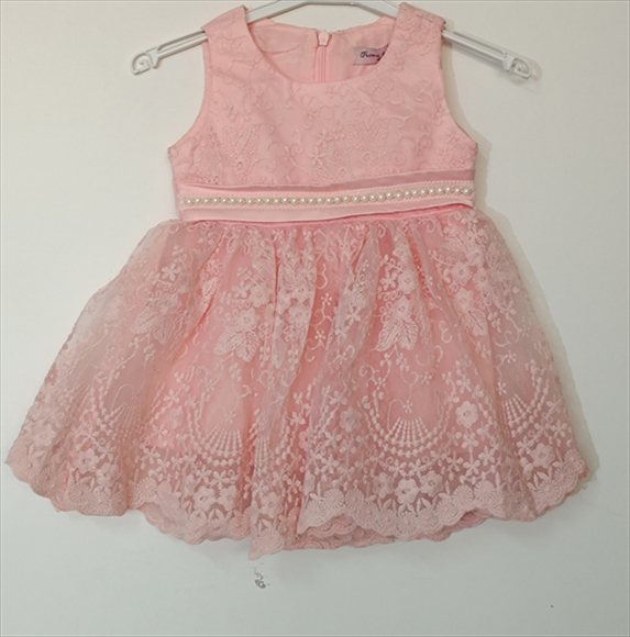 DRESS ITALY 24/24 MONOX. WITH LACE AND PEARLS GIRL